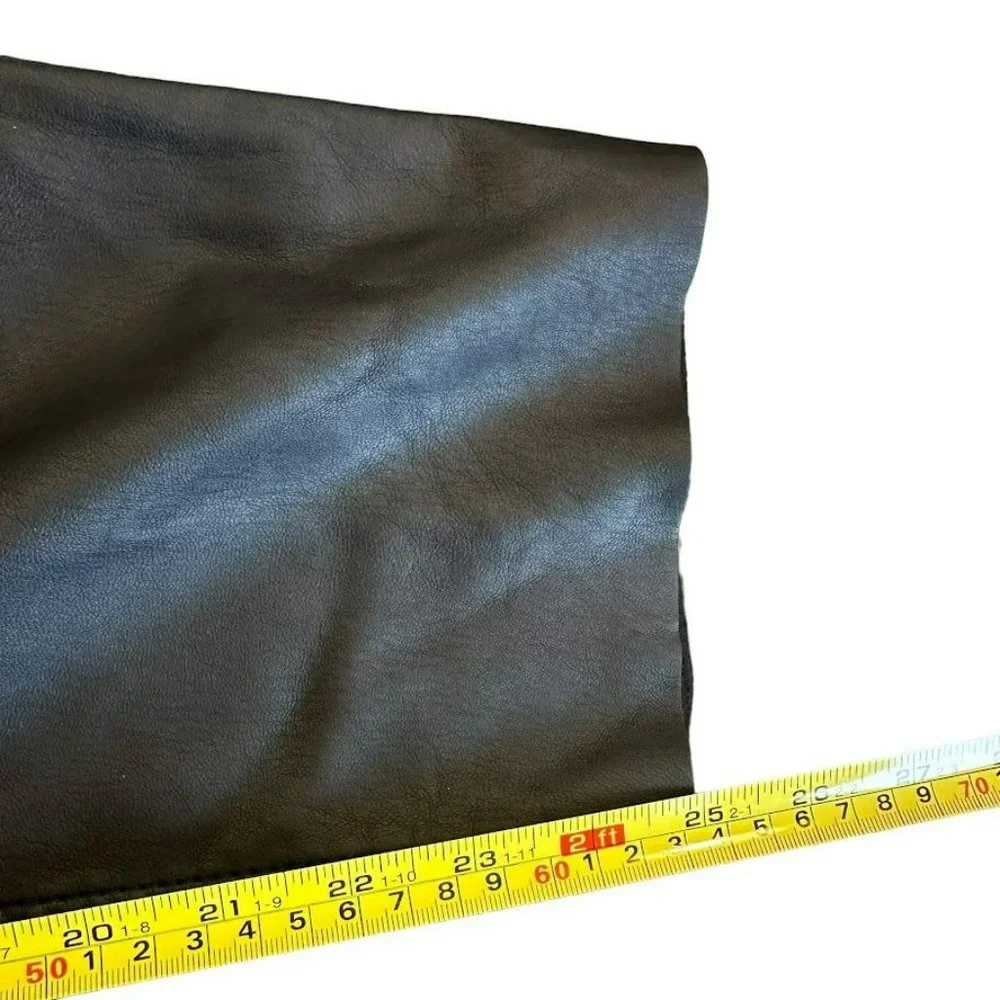 Free People Black Vegan Leather High‎ Tie Waist Paper Bag Cropped Pants Womens 6